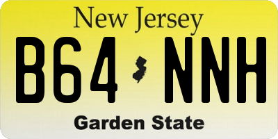 NJ license plate B64NNH