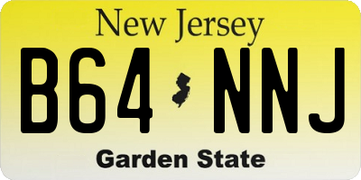 NJ license plate B64NNJ