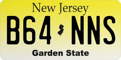 NJ license plate B64NNS