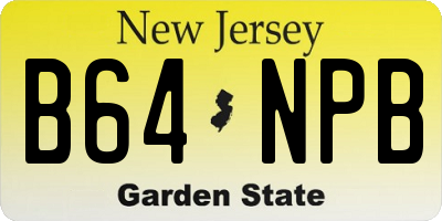 NJ license plate B64NPB