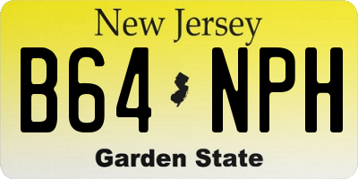 NJ license plate B64NPH