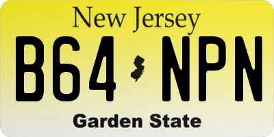 NJ license plate B64NPN