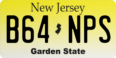 NJ license plate B64NPS