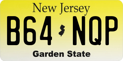 NJ license plate B64NQP