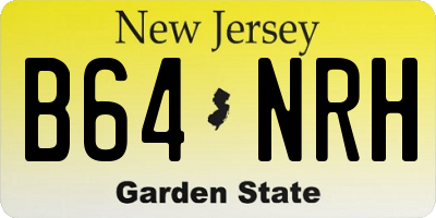 NJ license plate B64NRH