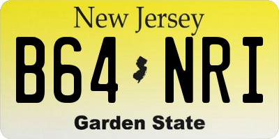 NJ license plate B64NRI