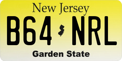 NJ license plate B64NRL