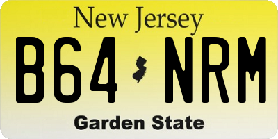 NJ license plate B64NRM