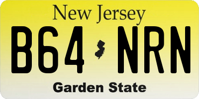 NJ license plate B64NRN