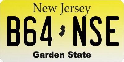 NJ license plate B64NSE