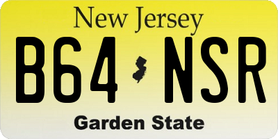 NJ license plate B64NSR