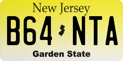 NJ license plate B64NTA