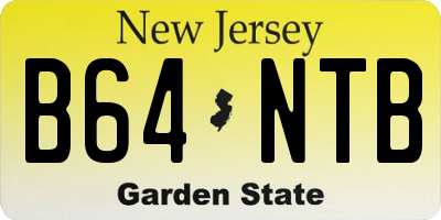 NJ license plate B64NTB