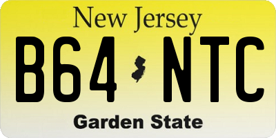 NJ license plate B64NTC