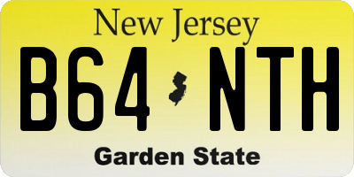 NJ license plate B64NTH