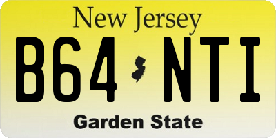 NJ license plate B64NTI