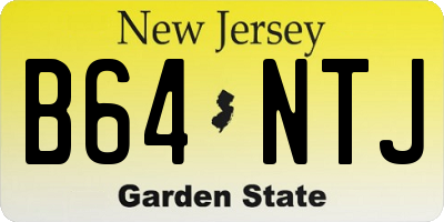 NJ license plate B64NTJ