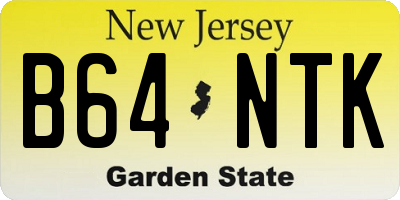 NJ license plate B64NTK