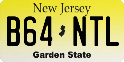 NJ license plate B64NTL