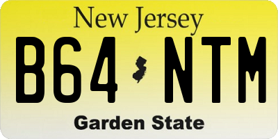 NJ license plate B64NTM