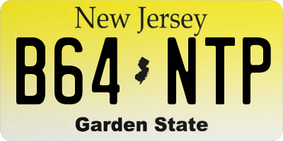 NJ license plate B64NTP
