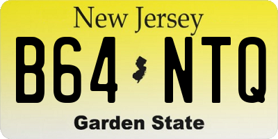 NJ license plate B64NTQ