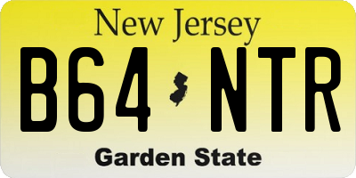NJ license plate B64NTR