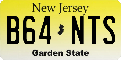 NJ license plate B64NTS