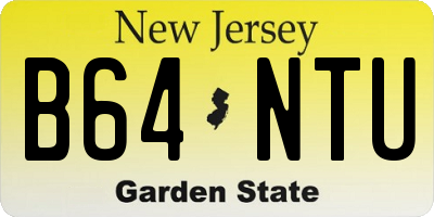 NJ license plate B64NTU