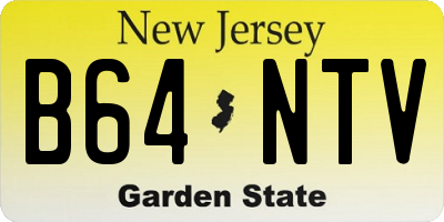 NJ license plate B64NTV