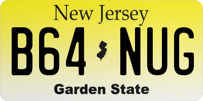NJ license plate B64NUG