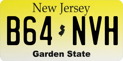 NJ license plate B64NVH