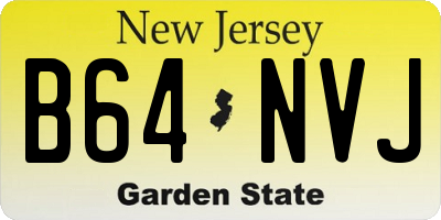 NJ license plate B64NVJ
