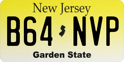 NJ license plate B64NVP