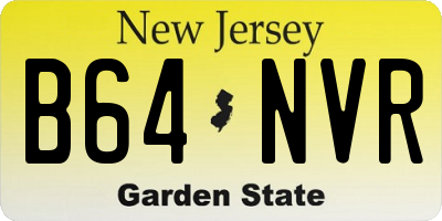 NJ license plate B64NVR