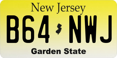 NJ license plate B64NWJ
