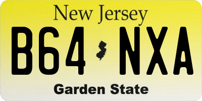 NJ license plate B64NXA
