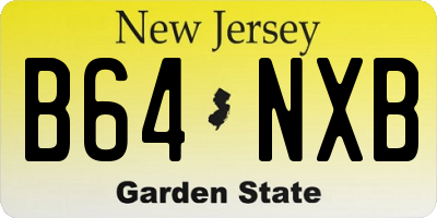 NJ license plate B64NXB