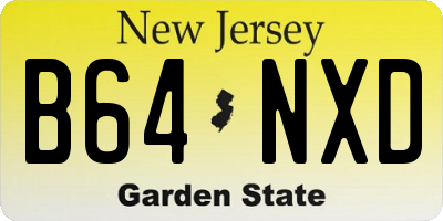 NJ license plate B64NXD