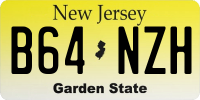 NJ license plate B64NZH
