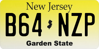 NJ license plate B64NZP