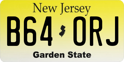 NJ license plate B64ORJ