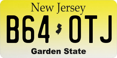NJ license plate B64OTJ