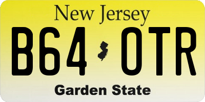 NJ license plate B64OTR
