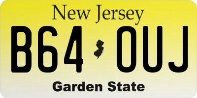 NJ license plate B64OUJ