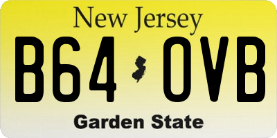 NJ license plate B64OVB