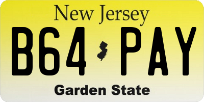 NJ license plate B64PAY