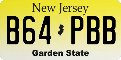 NJ license plate B64PBB