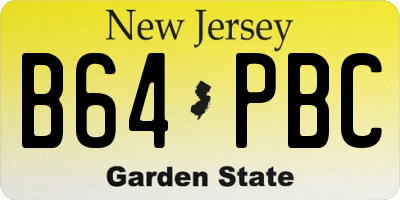 NJ license plate B64PBC