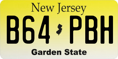 NJ license plate B64PBH